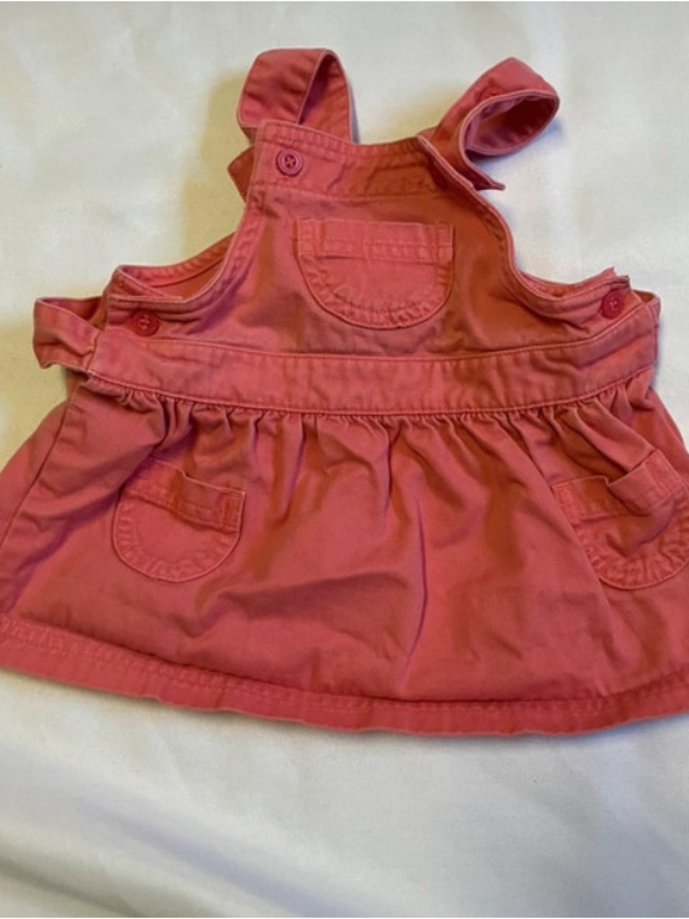 Wonderkids Coral Pink Pinafore Dress
